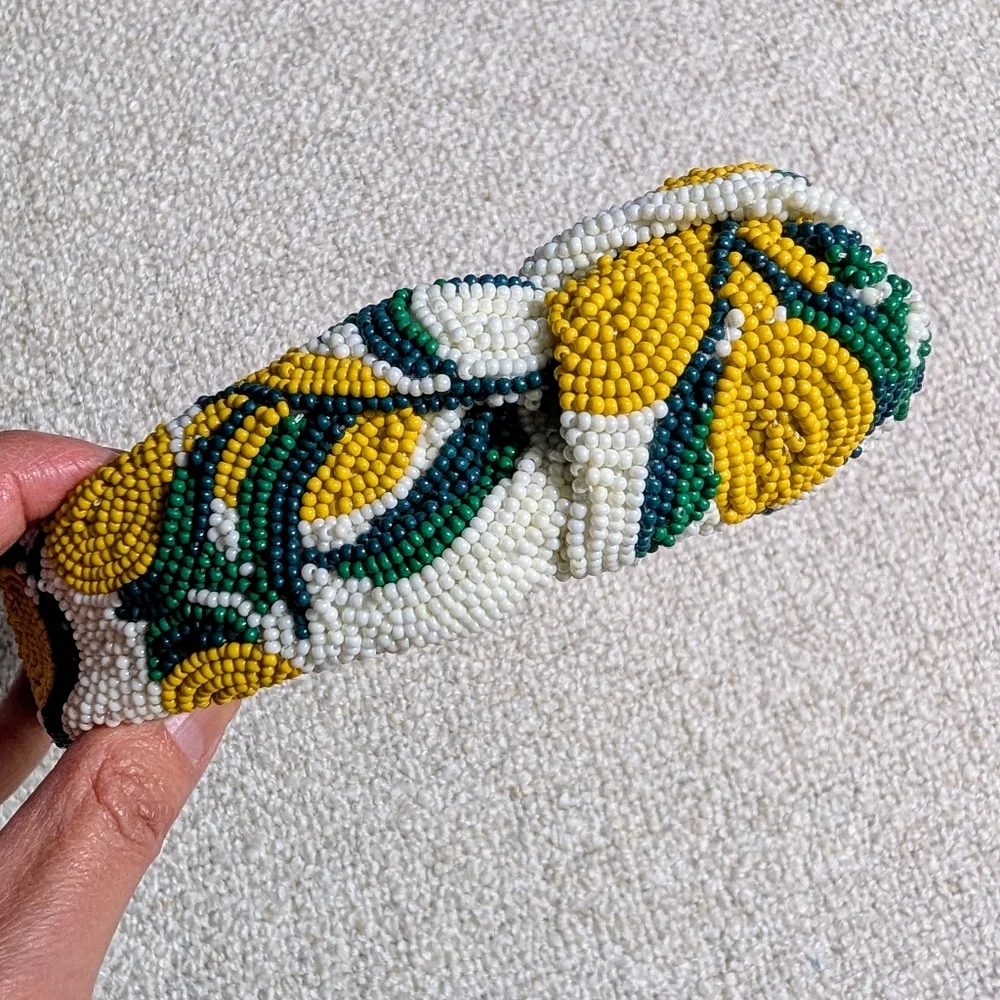 J.Crew Beaded Limoncello Headband New - Picture 2 of 4